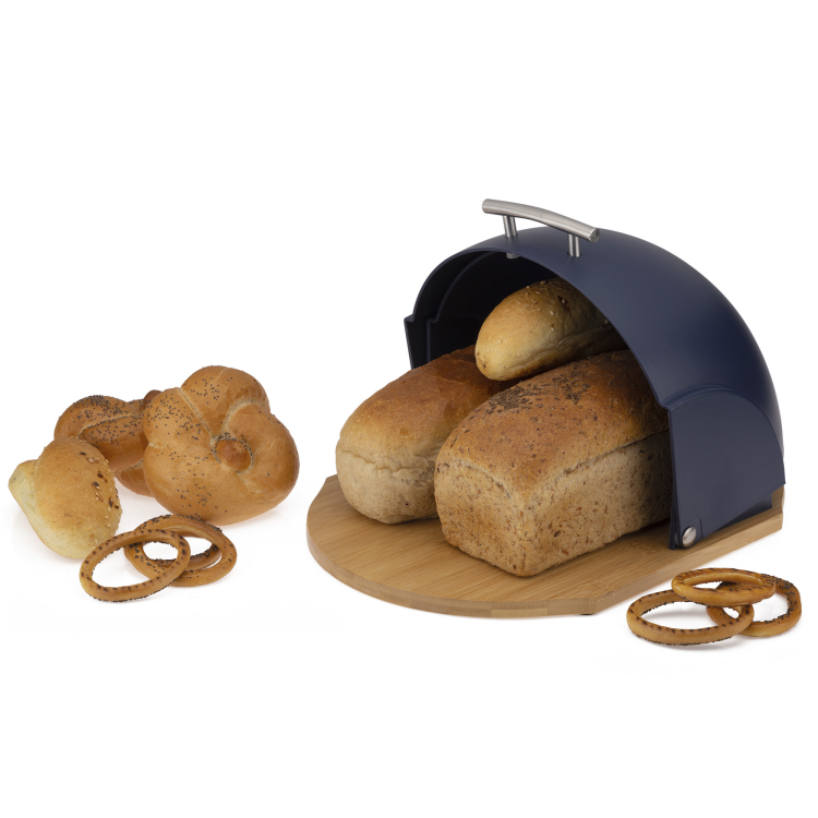 Nowoczesny chlebak, pojemnik na pieczywo Capturre, granatowy